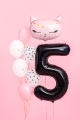 BALON CYFRA 5 CZARNY 34'' 86cm