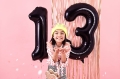 BALON CYFRA 3 CZARNY 34'' 86cm