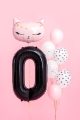 BALON CYFRA 0 CZARNY 34'' 86cm