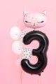 BALON CYFRA 3 CZARNY 34'' 86cm