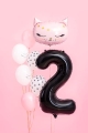 BALON CYFRA 2 CZARNY 34'' 86cm
