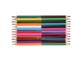 KREDKI OŁÓWKOWE DWUSTRONNE TRÓJKĄTNE MIX 12szt