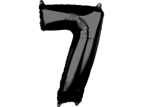 BALON CYFRA 7 CZARNY 26'' 66cm