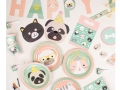 BANER HAPPY BIRTHDAY HELLO PETS RÓŻOWO-ZIELONY 1,8m