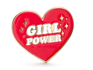 PRZYPINKA SERCE GIRL POWER CZERWONA