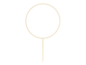 KARTECZKA NA PIKU TOPPER OBRĘCZ DREWNIANA 24,5cm 1szt