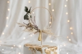 KARTECZKA NA PIKU TOPPER OBRĘCZ DREWNIANA 24,5cm 1szt