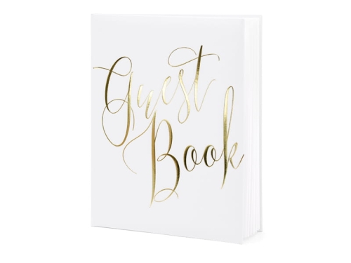 KSIĘGA GOŚCI GUEST BOOK BIAŁA 20x24cm 44str