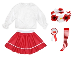 ZESTAW NARODOWY BIAŁO-CZERWONY 98-110 5el