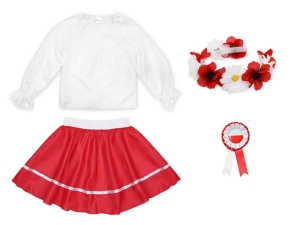 ZESTAW NARODOWY BIAŁO-CZERWONY 98-110 4el