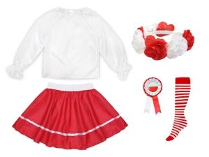 ZESTAW NARODOWY BIAŁO-CZERWONY 98-110 5el