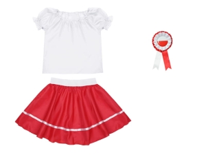 ZESTAW NARODOWY BIAŁO-CZERWONY 98-110 3el