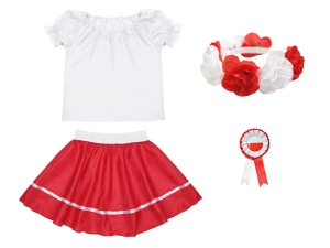 ZESTAW NARODOWY BIAŁO-CZERWONY 98-110 4el