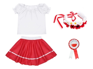 ZESTAW NARODOWY BIAŁO-CZERWONY 98-110 4el