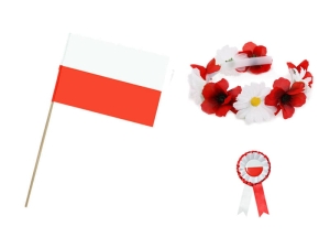 ZESTAW NARODOWY BIAŁO-CZERWONY 3el