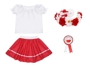 ZESTAW NARODOWY BIAŁO-CZERWONY 98-110 4el