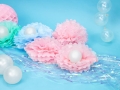 POMPON BIBUŁOWY JASNORÓŻOWY 25cm 1szt