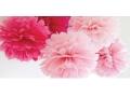 POMPON BIBUŁOWY JASNORÓŻOWY 35cm 1szt.