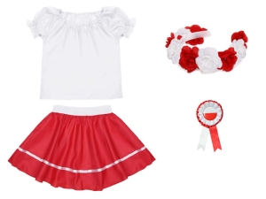 ZESTAW NARODOWY BIAŁO-CZERWONY 98-110 4el