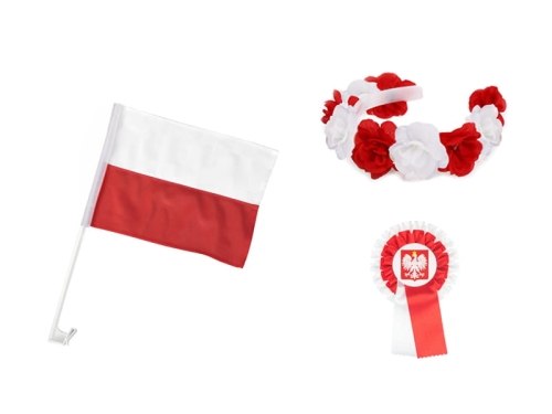 ZESTAW NARODOWY BIAŁO-CZERWONY 3el