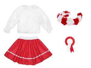 ZESTAW NARODOWY BIAŁO-CZERWONY 98-110 4el