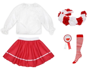 ZESTAW NARODOWY BIAŁO-CZERWONY 98-110 5el