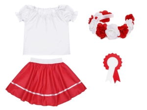 ZESTAW NARODOWY BIAŁO-CZERWONY 98-110 4el