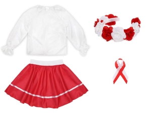 ZESTAW NARODOWY BIAŁO-CZERWONY 98-110 4el