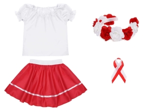 ZESTAW NARODOWY BIAŁO-CZERWONY 98-110 4el