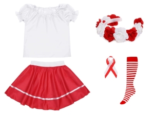 ZESTAW NARODOWY BIAŁO-CZERWONY 98-110 5el