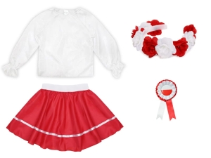 ZESTAW NARODOWY BIAŁO-CZERWONY 98-110 4el