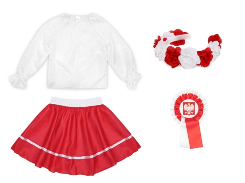 ZESTAW NARODOWY BIAŁO-CZERWONY 98-110 4el