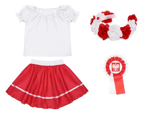 ZESTAW NARODOWY BIAŁO-CZERWONY 98-110 4el