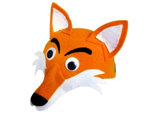 CZAPKA LISEK RUCHOME OCZY POMARAŃCZOWA