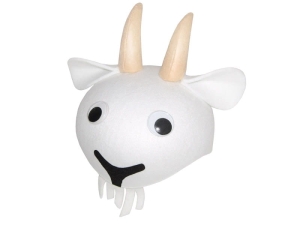 CZAPKA KOZIOŁEK RUCHOME OCZY BIAŁA