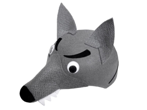 CZAPKA WILK RUCHOME OCZY SZARA