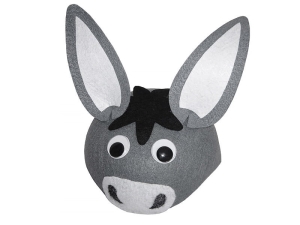 CZAPKA OSIOŁEK RUCHOME OCZY SZARA