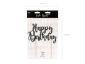 KRATECZKA NA PIKU TOPPER HAPPY BIRTHDAY CZARNY 22,5cm