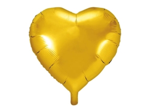 BALON PARTY DECO SERCE ZŁOTY 18'' 46cm