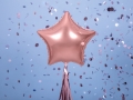 BALON GWIAZDKA RÓŻOWE ZŁOTO 19'' 48cm