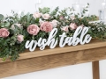 NAPIS WISH TABLE DREWNIANY BIAŁY 40x10cm