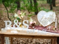 NAPIS WISH TABLE DREWNIANY BIAŁY 40x10cm