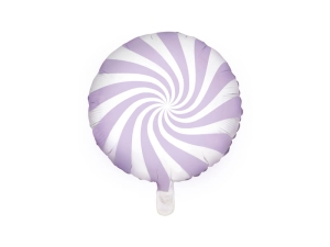 BALON PARTY DECO LIZAK OKRĄGŁY BIAŁO-FIOLETOWY 14'' 35cm