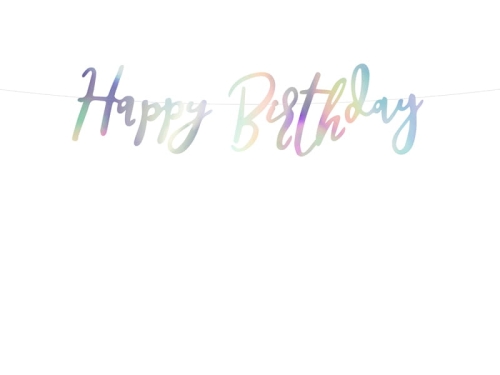 BANER HAPPY BIRTHDAY OPALIZUJĄCY 0,62m