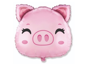 BALON FLEXMETAL ŚWINKA RÓŻOWY 24'' 61cm