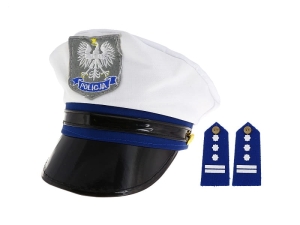 CZAPKA POLICJANT PAGONY BIAŁA
