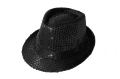 KAPELUSZ AL CAPONE CEKINY CZARNY