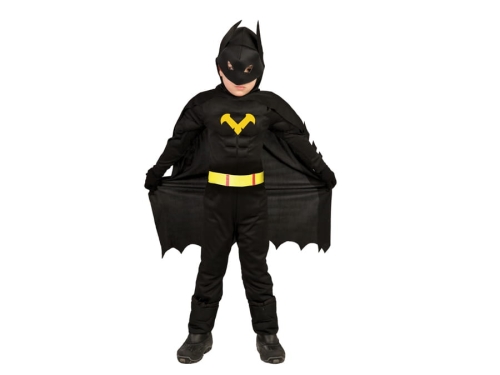 STRÓJ KOMBINEZON BATMAN CZARNY 125-135