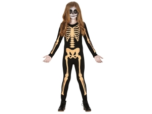 STRÓJ KOMBINEZON SZKIELET CZARNO-POMARAŃCZOWY 110-115