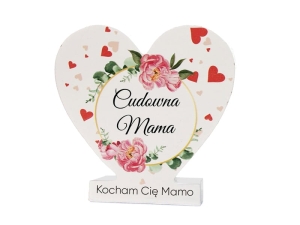 STATUETKA SERCE KOCHAM CIĘ MAMO 11x11cm